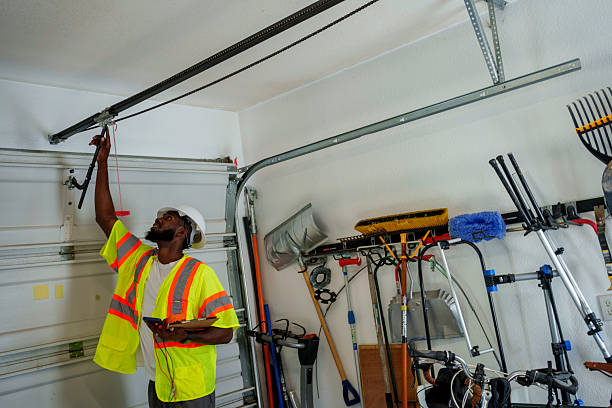 Professional Garage Door Panel Replacement technician working in Coon Rapids, MN